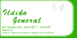 ildiko general business card